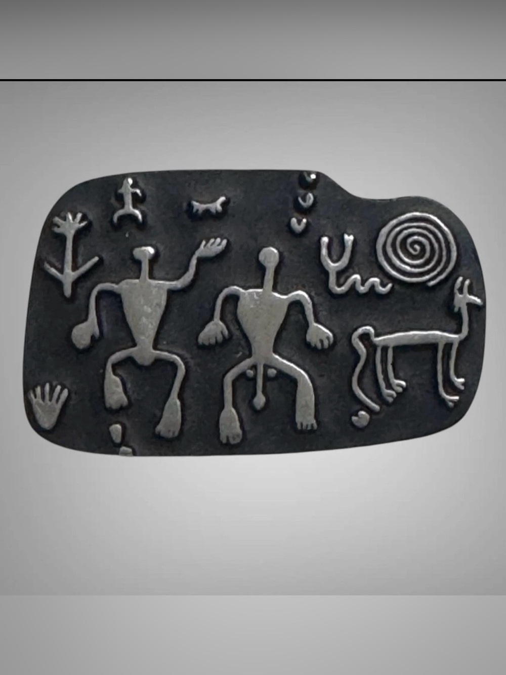 VINTAGE URBAN FETISHES PETROGLYPHS BROOCH